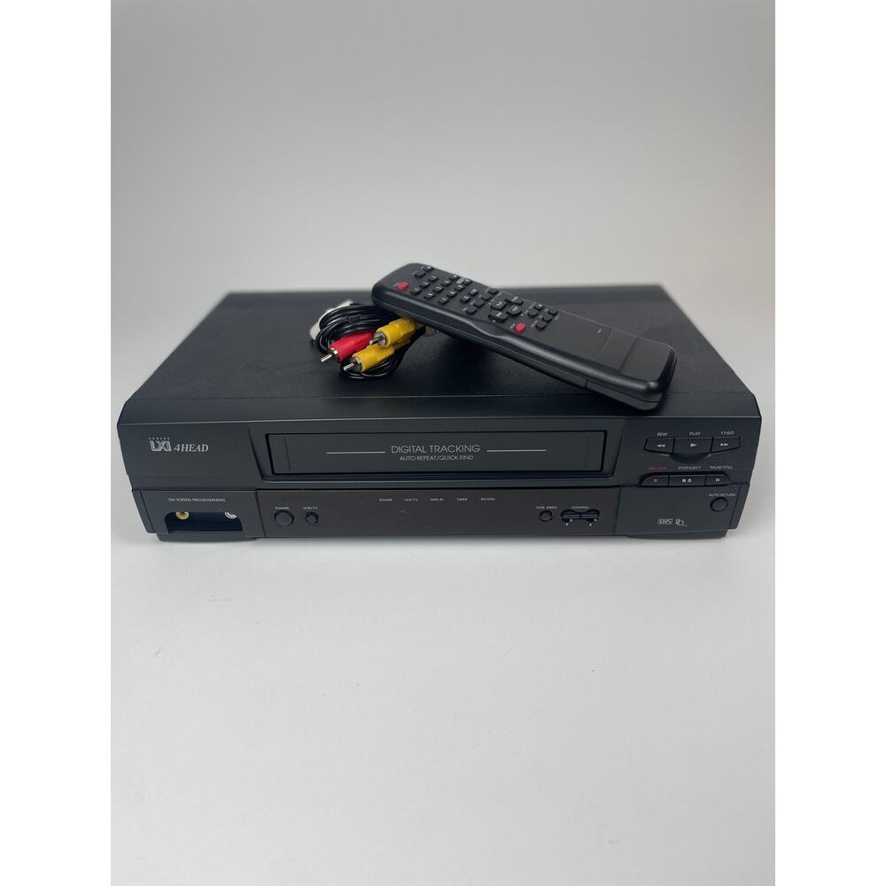 Vintage Sears LXI 4 Head VCR Model 934 VHS Remote AV Cords TESTED/CLEANED